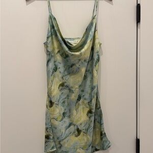 12th Tribe Green and Yellow Mini Dress